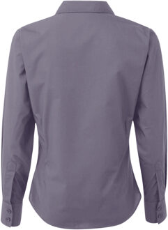 Premier Dames/Dames Popeline Blouse met Lange Mouwen (Staal) Grijs - EU 46 / UK 18