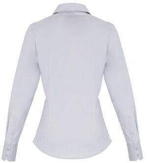 Premier Dames/Dames Popeline Stretch Shirt Met Lange Mouwen (Zilver) - EU 44 / UK 16