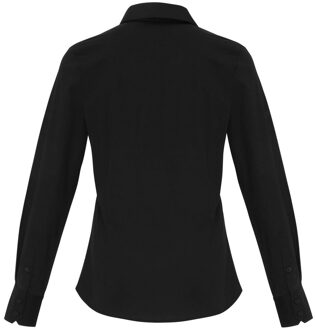 Premier Dames/Dames Popeline Stretch Shirt Met Lange Mouwen (Zwart) - EU 40 / UK 12
