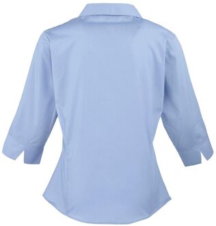 Premier Dames/Dames Poplin 3/4 Mouw Shirt (Middenblauw) - EU 44 / UK 16
