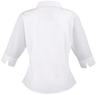 Premier Dames/Dames Poplin 3/4 Mouw Shirt (Wit) - EU 44 / UK 16