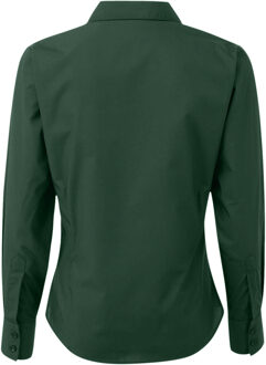 Premier Dames/dames Poplin Blouse met lange mouwen / Gewoon werk overhemd (Fles) Groen - EU 36 / UK 8