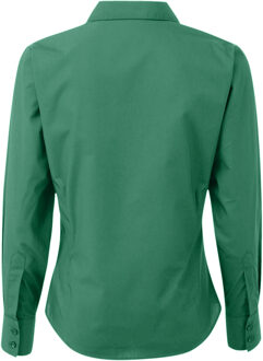Premier Dames/dames Poplin Blouse met lange mouwen / Gewoon werk overhemd (Smaragd) - EU 40 / UK 12