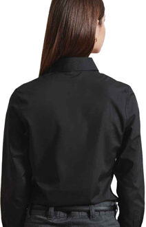 Premier Dames/Dames Recyclight Poplin Formeel Overhemd Met Lange Mouwen (Zwart) - XS
