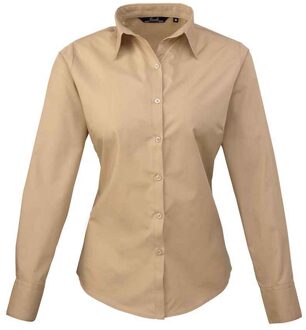 Premier Dames/Dames Shirt Met Lange Mouwen (Khaki) - maat EU 52 / UK 24 Kaki