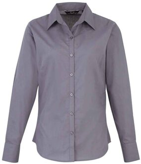 Premier Dames/Dames Shirt Met Lange Mouwen (Staal) - maat EU 42 / UK 14 Grijs