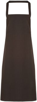 Premier Dames/Dames Slim Apron (geen Zak) / Werkkleding (Pakket van 2) (Bruin) - One Size