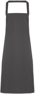 Premier Dames/Dames Slim Apron (geen Zak) / Werkkleding (Pakket van 2) (Donkergrijs) - One Size