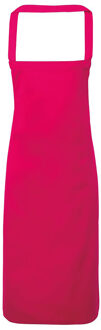 Premier Dames/Dames Slim Apron (geen Zak) / Werkkleding (Pakket van 2) (Heet Roze) - One Size
