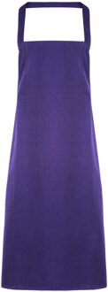 Premier Dames/Dames Slim Apron (geen Zak) / Werkkleding (Pakket van 2) (Paars)