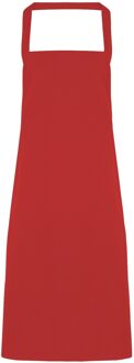 Premier Dames/Dames Slim Apron (geen Zak) / Werkkleding (Pakket van 2) (Rood)