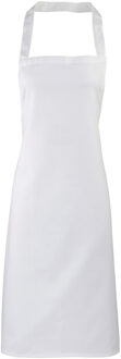 Premier Dames/Dames Slim Apron (geen Zak) / Werkkleding (Pakket van 2) (Wit) - One Size