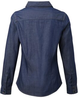 Premier Dames/Dames Stitch Shirt (Indigo Denim) Indigoblauw - L
