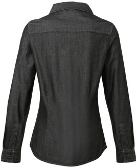 Premier Dames/Dames Stitch Shirt (Zwarte denim) - XS