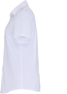Premier Dames/dames Stretch Fit Poplin Korte Mouw Blouse (Wit) - L