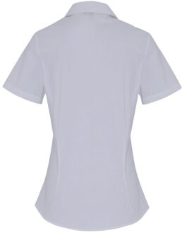 Premier Dames/dames Stretch Fit Poplin Korte Mouw Blouse (Zilver) - 2XL