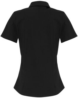 Premier Dames/Dames Stretch Formeel Overhemd Met Korte Mouwen (Zwart) - XL