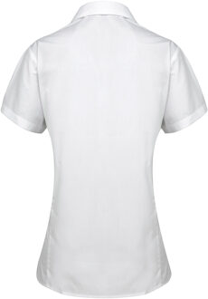 Premier Dames/dames Supreme Heavy Poplin Short Sleeve Work Shirt (Wit) - EU 48 / UK 20