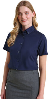Premier Dames/Dames Supreme Oxford Formeel Overhemd Met Korte Mouwen (Marine) Navy - XL