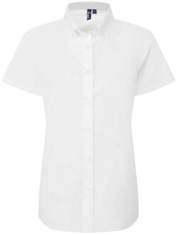 Premier Dames/Dames Supreme Oxford Formeel Overhemd Met Korte Mouwen (Wit) - XL