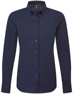 Premier Dames/Dames Supreme Oxford Formeel Overhemd Met Lange Mouwen (Marine) Navy - 2XL