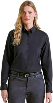 Premier Dames/Dames Supreme Oxford Formeel Overhemd Met Lange Mouwen (Zwart) - XS