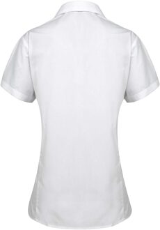 Premier Dames/Dames Supreme Poplin Overhemd met Korte Mouwen (Wit) - EU 42 / UK 14