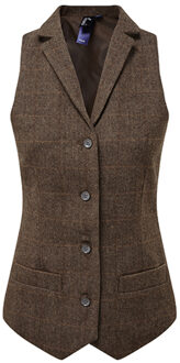 Premier Dames geruite colbert in visgraatmotief Bruin