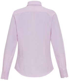 Premier Dames gestreept overhemd van katoenmix Wit