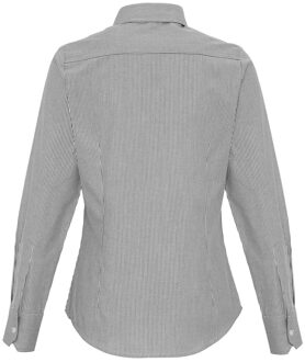 Premier Dames gestreept overhemd van katoenmix Wit