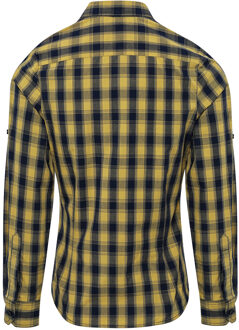 Premier Dames mulligan geruit katoenen shirt met lange mouwen Camel