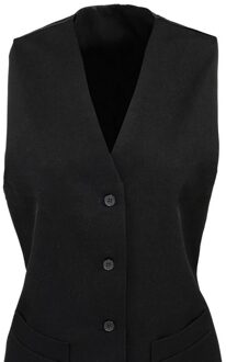 Premier Dames polyester gevoerde serveerjas Zwart