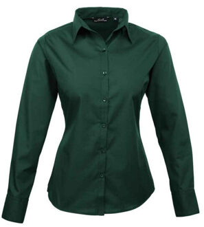 Premier Dames popeline blouse met lange mouwen Groen - S