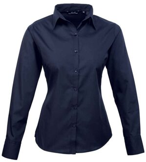 Premier Dames popeline blouse met lange mouwen Navy