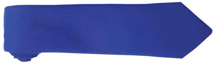 Premier Effen polyester stropdas (Koningsblauw) - One Size
