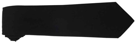 Premier Effen polyester stropdas (Zwart)