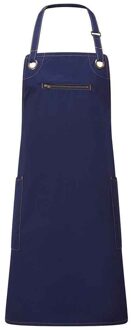 Premier Gerst Gerecycleerd Volledig Schort (Navy/Camel) - One Size