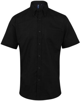 Premier Handtekening overhemd met korte mouwen voor heren (Zwart) - 15 inch