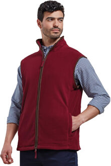 Premier Heren artisan fleece gilet Bourgogne