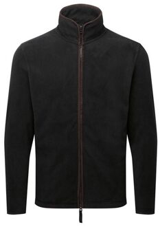 Premier Heren Artisan Fleece Jas (Zwart/Bruin) - maat M