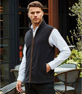 Premier Heren Artisan Fleece Oversized Gilet (Zwart/Bruin)
