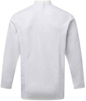 Premier Heren Coolchecker Chef Jacket met lange mouwen (Wit) - 4XL