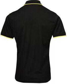 Premier Heren Coolchecker Contrast Pique Poloshirt (Zwart/Kalk) - maat 4XL