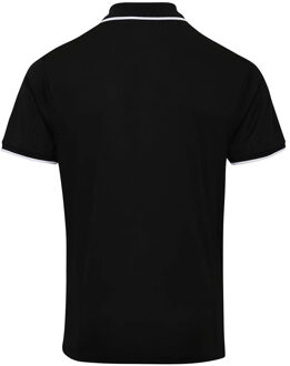 Premier Heren Coolchecker Contrast Pique Poloshirt (Zwart/Wit) - S