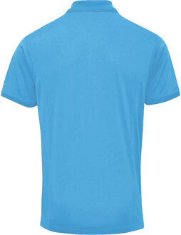 Premier Heren Coolchecker Pique korte mouw Polo T-Shirt (Saffier) - XL