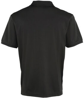 Premier Heren Coolchecker Pique korte mouw Polo T-Shirt (Zwart) - 5XL