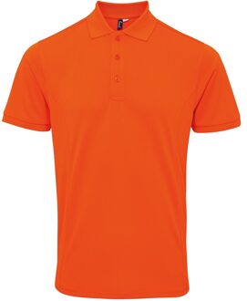 Premier Heren Coolchecker Plus Pique Polo Met CoolPlus (Oranje) - XL