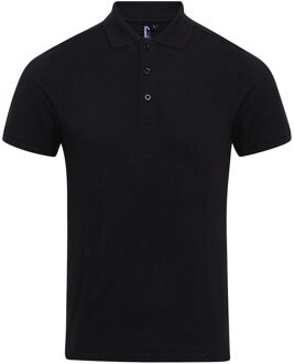 Premier Heren Coolchecker Plus Pique Polo Met CoolPlus (Zwart) - L