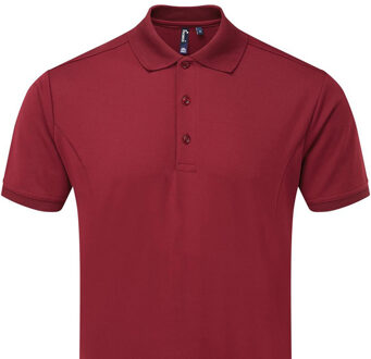 Premier Heren coolchecker poloshirt Bourgogne