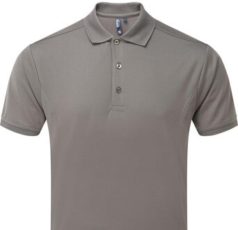 Premier Heren coolchecker poloshirt Grijs